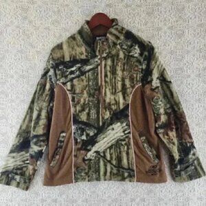 Break Up Infinity Mossy oak Camo Zip up Pullover Women's Sweatshirt XL